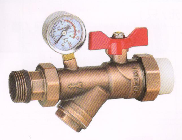呂豐分(fēn)水器閥門_LF226G PPR帶過濾器活接球閥（古銅）