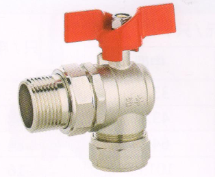 呂豐分(fēn)水器閥門_LF258b 角式卡套黃銅活接球閥